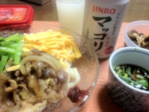 ビビンバ風冷やしうどん